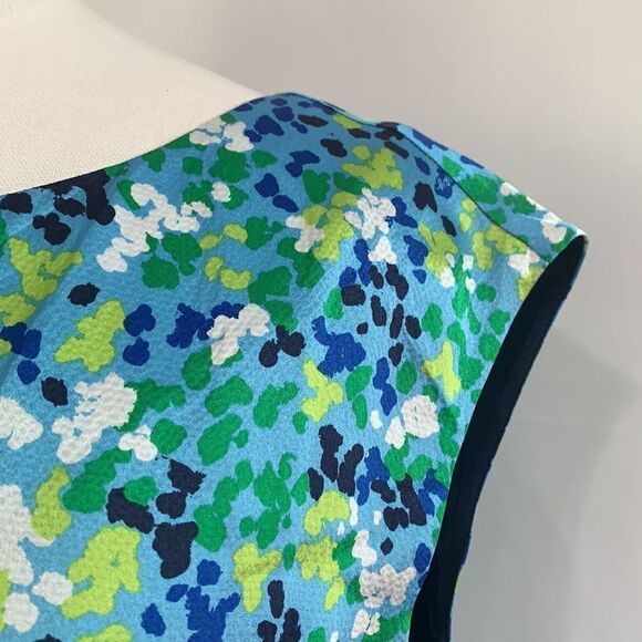 Lilly Pulitzer blue print silk with pockets dress - Picture 3 of 10